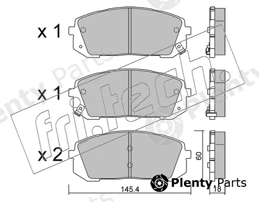 fri.tech. 1298.0 — Brake Pad Set, disc brake