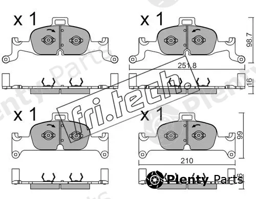 fri.tech. 1126.0 — Brake Pad Set, disc brake