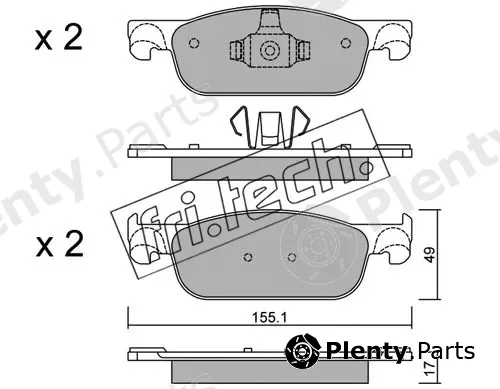 fri.tech. 1109.0 — Brake Pad Set, disc brake
