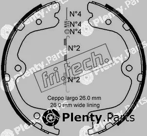 fri.tech. 1067.201K — Brake Shoe Set, parking brake