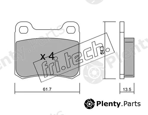 fri.tech. 094.0 — Brake Pad Set, disc brake