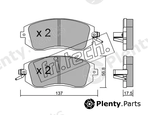 fri.tech. 516.1 — Brake Pad Set, disc brake