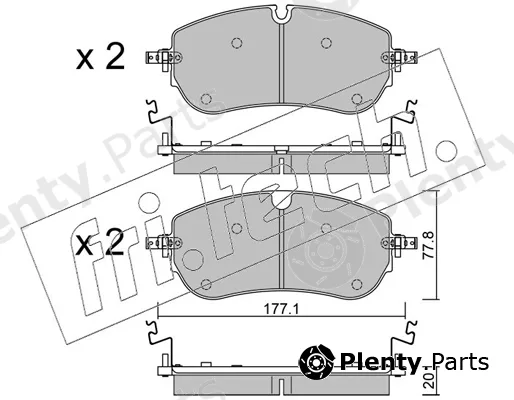 fri.tech. 1342.0 — Brake Pad Set, disc brake