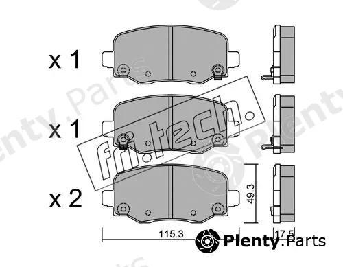 fri.tech. 1018.1 — Brake Pad Set, disc brake
