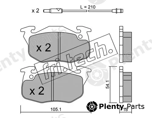 fri.tech. 039.0 — Brake Pad Set, disc brake