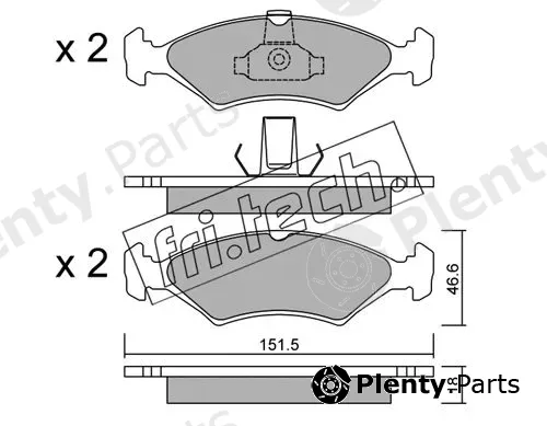 fri.tech. 095.0 — Brake Pad Set, disc brake