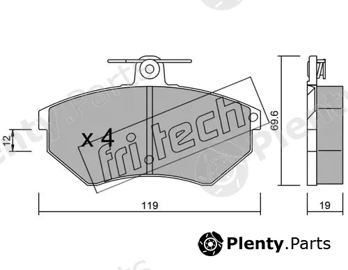 fri.tech. 052.2 — Brake Pad Set, disc brake