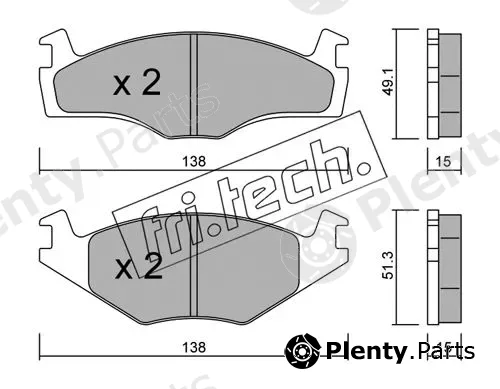 fri.tech. 047.0 — Brake Pad Set, disc brake