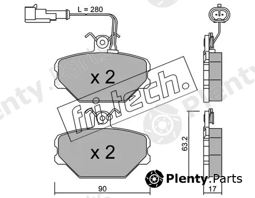 fri.tech. 061.2 — Brake Pad Set, disc brake