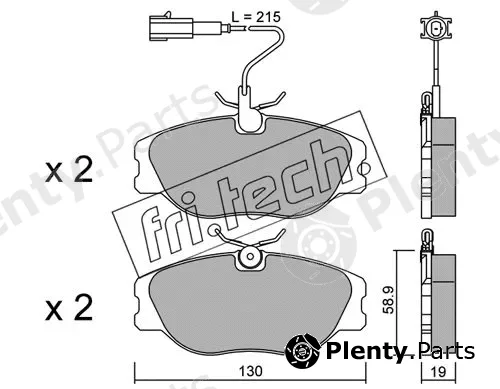 fri.tech. 074.1 — Brake Pad Set, disc brake