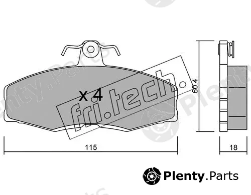 fri.tech. 041.0 — Brake Pad Set, disc brake