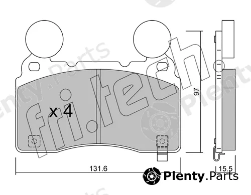 fri.tech. 1179.1 — Brake Pad Set, disc brake
