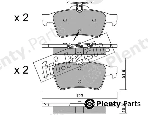 fri.tech. 346.2 — Brake Pad Set, disc brake