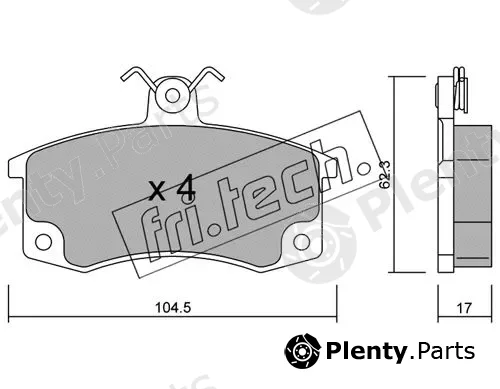 fri.tech. 064.0 — Brake Pad Set, disc brake