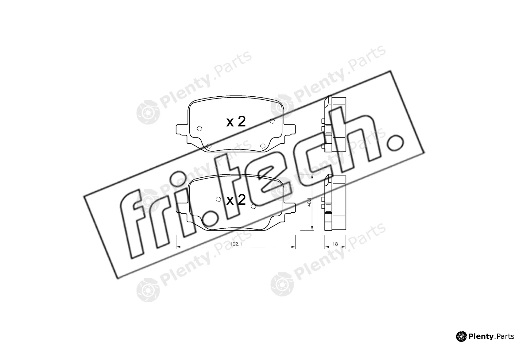 fri.tech. 1331.0 — Brake Pad Set, disc brake