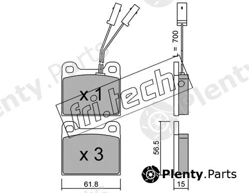 fri.tech. 003.1 — Brake Pad Set, disc brake