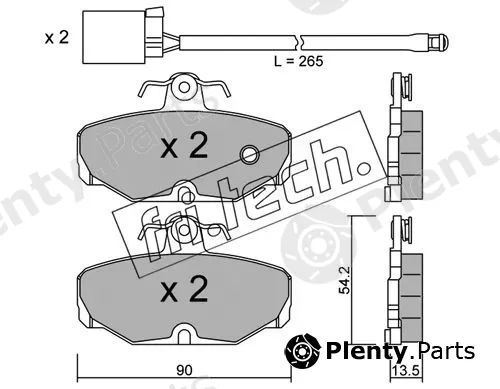 fri.tech. 097.1W — Brake Pad Set, disc brake