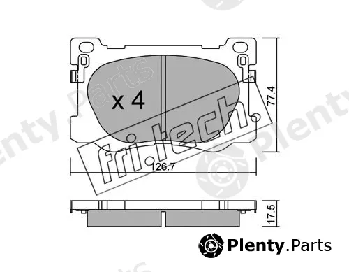 fri.tech. 1093.0 — Brake Pad Set, disc brake
