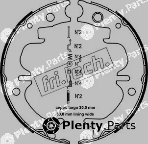 fri.tech. 1115.314K — Brake Shoe Set, parking brake