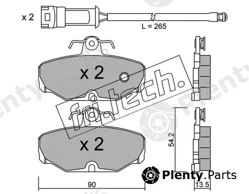 fri.tech. 097.0W — Brake Pad Set, disc brake