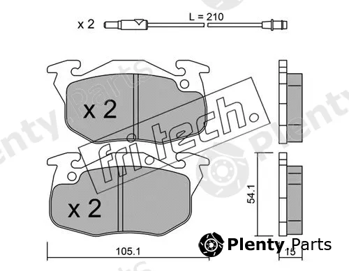 fri.tech. 039.3 — Brake Pad Set, disc brake