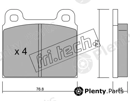 fri.tech. 080.1 — Brake Pad Set, disc brake