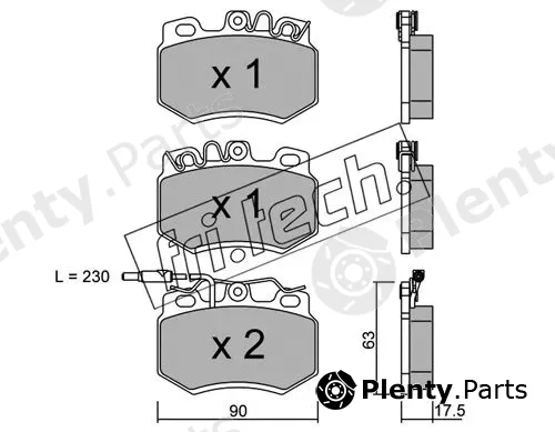 fri.tech. 051.1 — Brake Pad Set, disc brake