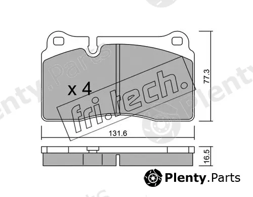 fri.tech. 675.0 — Brake Pad Set, disc brake