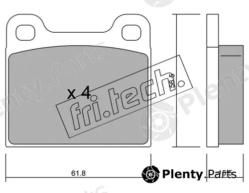 fri.tech. 003.4 — Brake Pad Set, disc brake