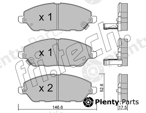 fri.tech. 1218.0 — Brake Pad Set, disc brake