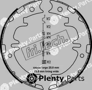 fri.tech. 1115.311K — Brake Shoe Set, parking brake