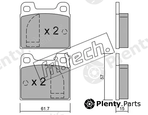 fri.tech. 009.0 — Brake Pad Set, disc brake