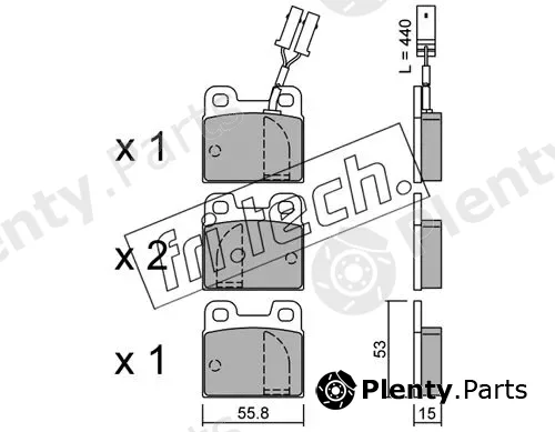 fri.tech. 010.1 — Brake Pad Set, disc brake
