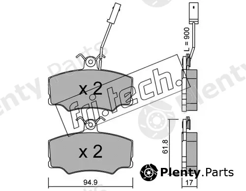 fri.tech. 078.0 — Brake Pad Set, disc brake