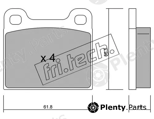 fri.tech. 003.0 — Brake Pad Set, disc brake