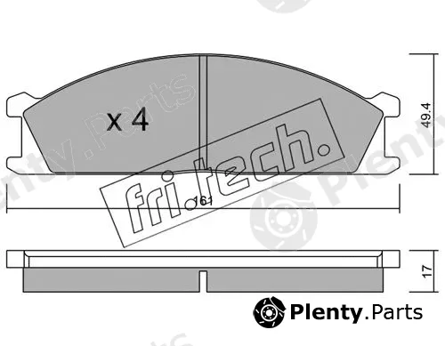 fri.tech. 109.0 — Brake Pad Set, disc brake