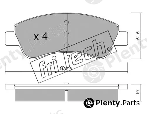 fri.tech. 336.0 — Brake Pad Set, disc brake