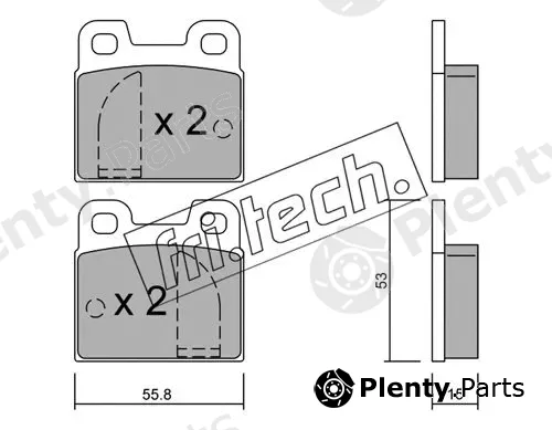 fri.tech. 010.0 — Brake Pad Set, disc brake