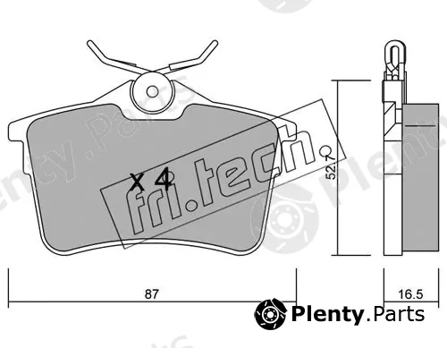 fri.tech. 832.0 — Brake Pad Set, disc brake