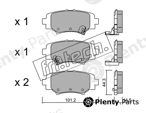 fri.tech. 1009.0 — Brake Pad Set, disc brake