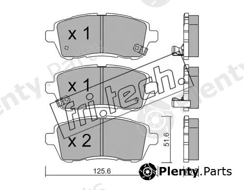 fri.tech. 809.1 — Brake Pad Set, disc brake