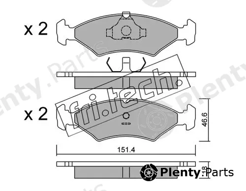 fri.tech. 031.0 — Brake Pad Set, disc brake