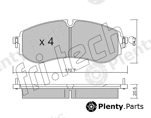 fri.tech. 1263.0 — Brake Pad Set, disc brake