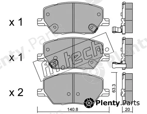 fri.tech. 1017.0 — Brake Pad Set, disc brake