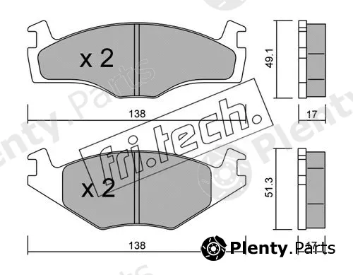 fri.tech. 047.2 — Brake Pad Set, disc brake