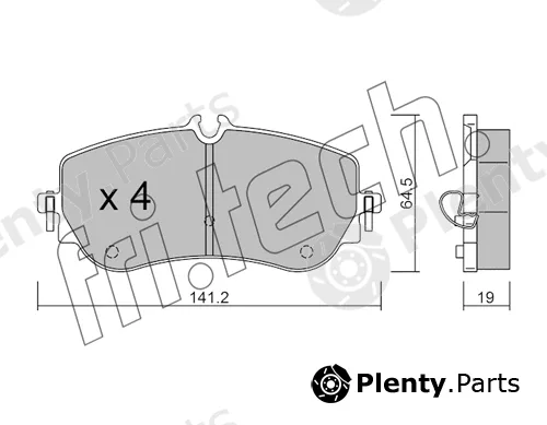 fri.tech. 1175.0 — Brake Pad Set, disc brake