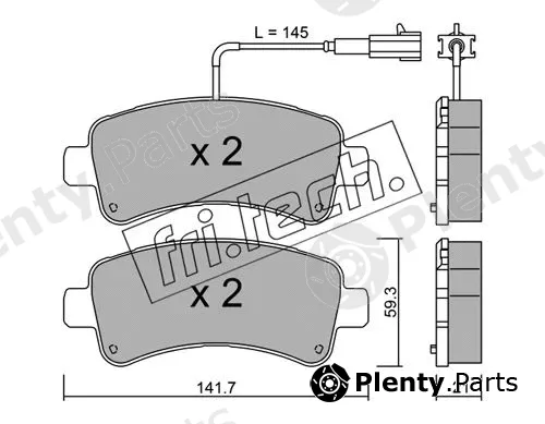 fri.tech. 1057.0 — Brake Pad Set, disc brake