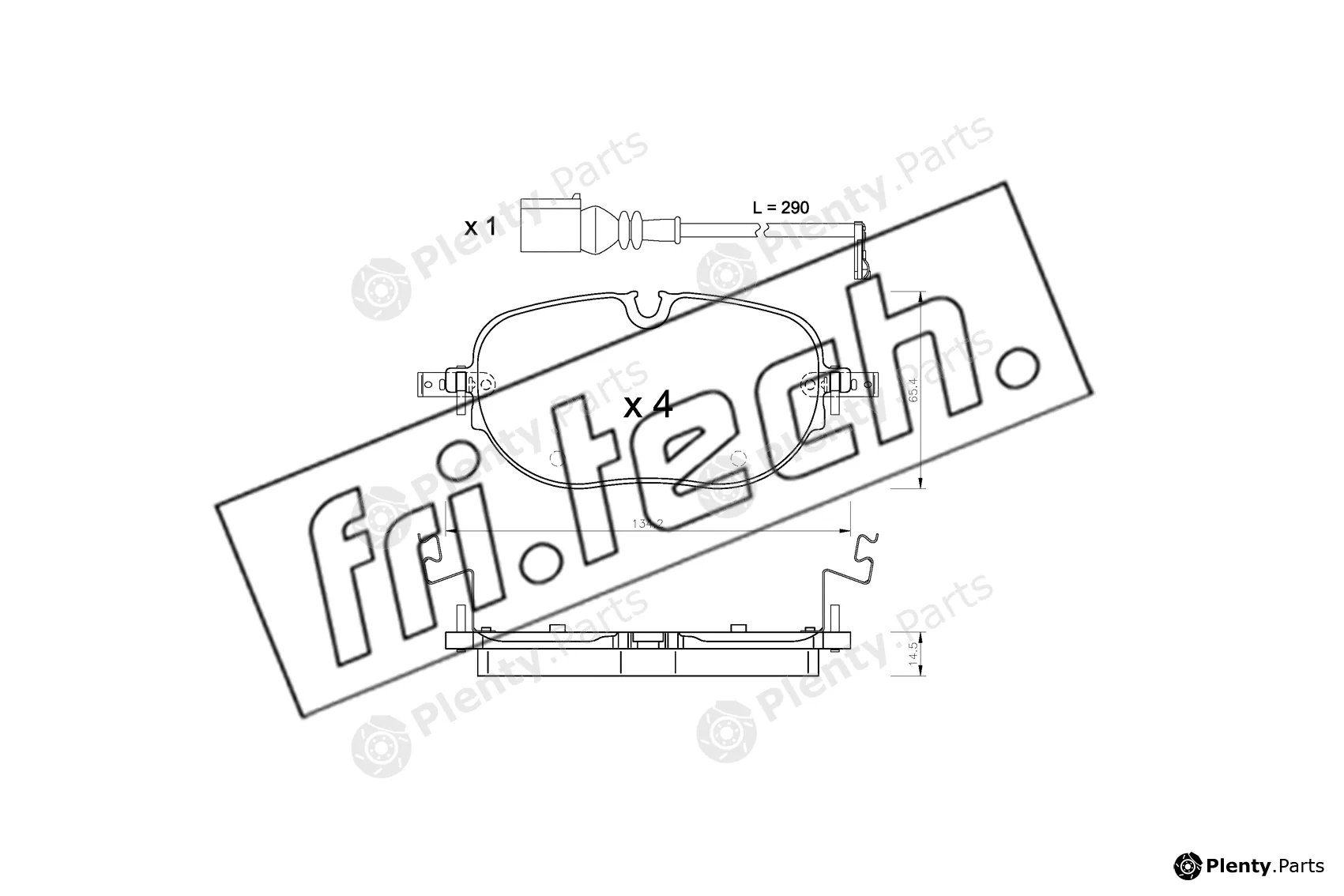 fri.tech. 1318.0 — Brake Pad Set, disc brake