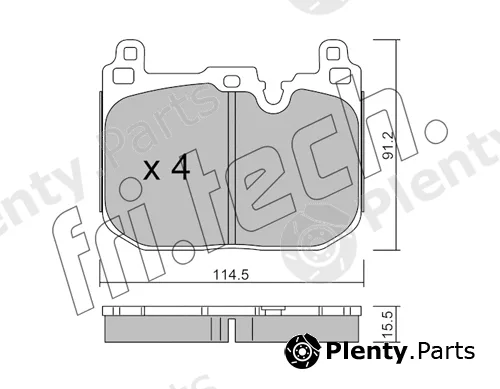 fri.tech. 1039.4 — Brake Pad Set, disc brake