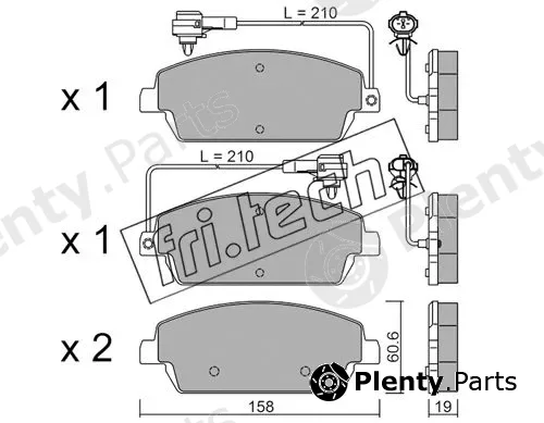 fri.tech. 1143.0 — Brake Pad Set, disc brake